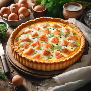 Quiche au saumon fumé