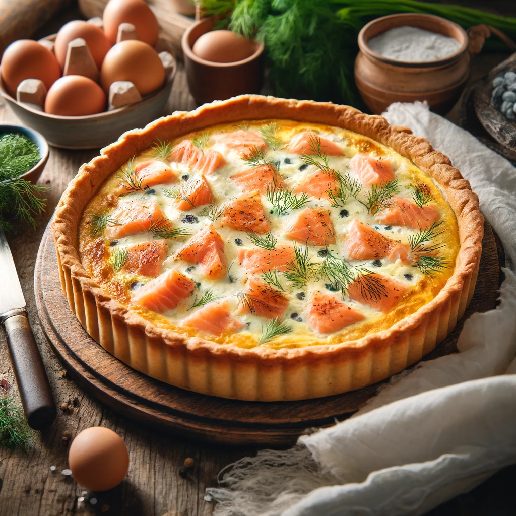 Quiche au saumon fumé